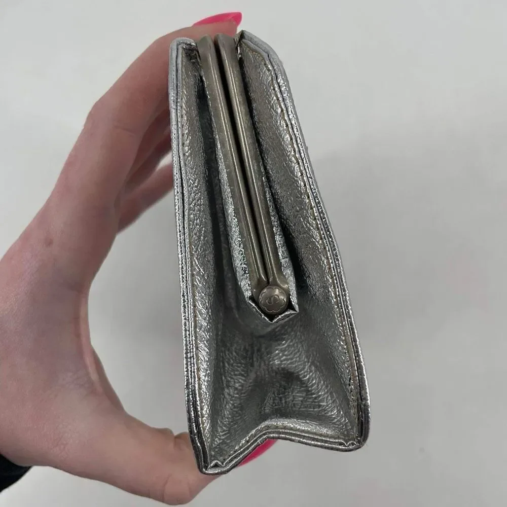 Vintage‎ Rulo Creations Women's Shimmer Clutch Handbag Evening Bag Silver Small
